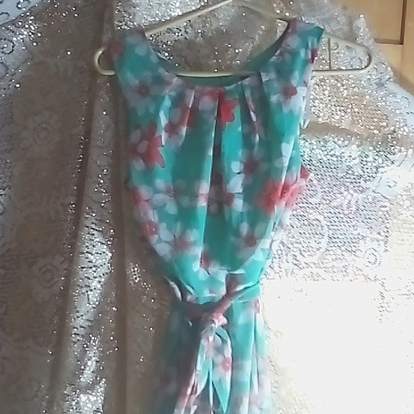 R & K floral sundress size 6 with sash in pristine mint condition!!! - Picture 1 of 5